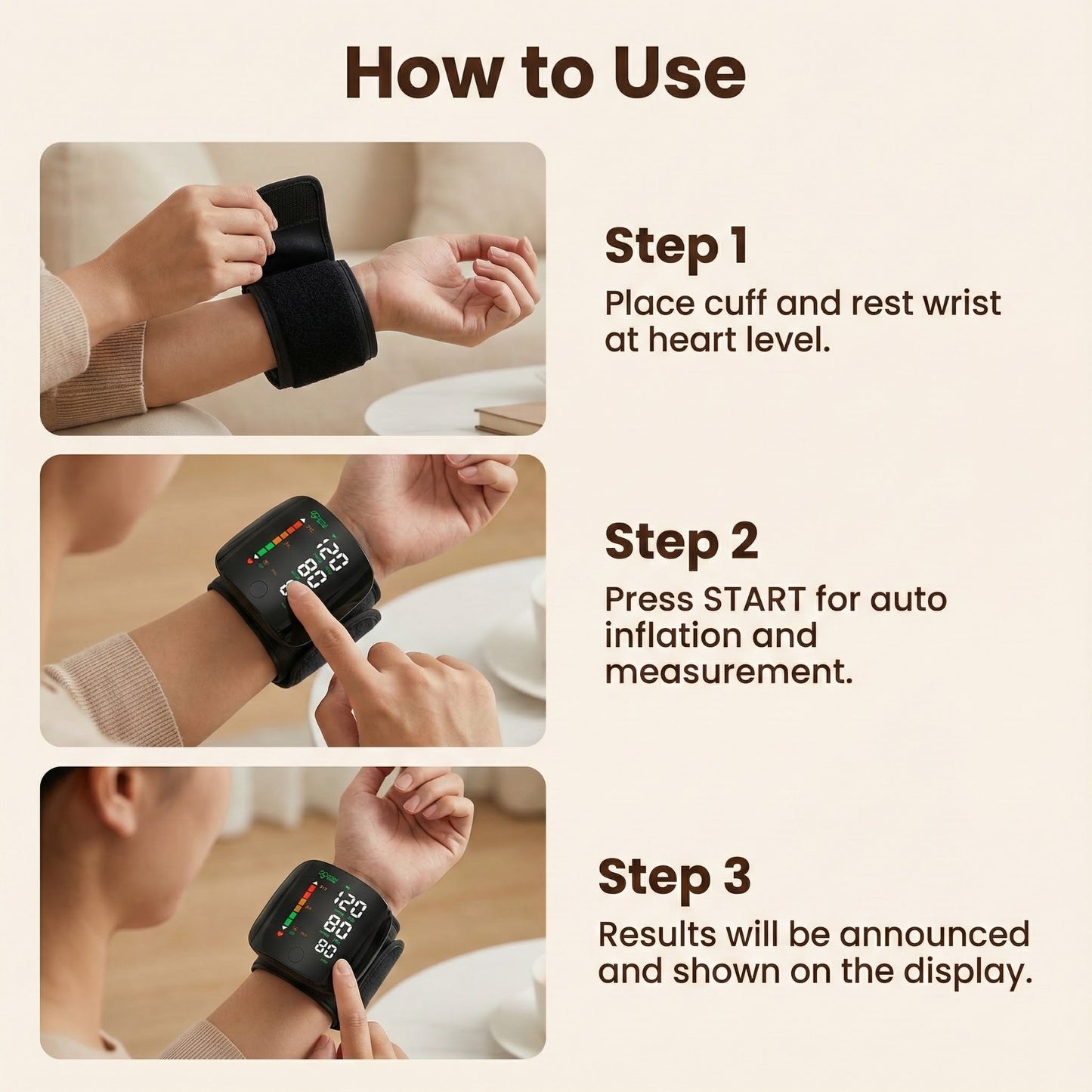luvevly® Wrist Blood Pressure Reader