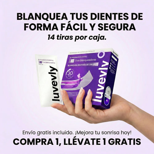 luvevly® Tiras Blanqueadoras Moradas